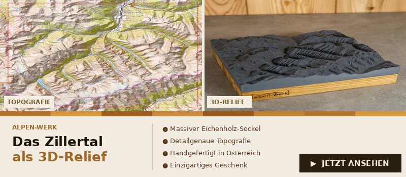 Relief der Zillertaler Berge