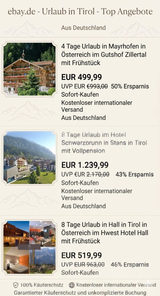 Urlaub in tirol günstig buchen  reiseschnäppchen